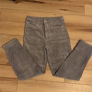 H&M high waisted gray corduroy pants size 6